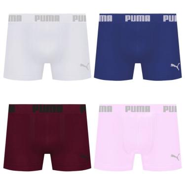 Imagem de Kit 4 Cuecas Puma Boxer Sem Costura Masculina
