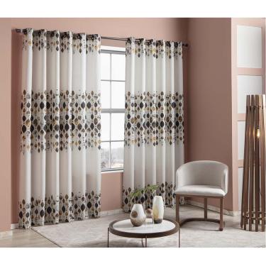 Imagem de Cortina Única Amã 24 Ilhoses 300x240cm Casa D'oro Sultan