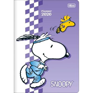 Imagem de Planner Executivo Grampeado Snoopy 90G 17,8 x 25,4 CM TILIBRA - 2026 (Roxo)