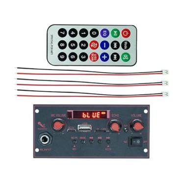 Imagem de Generic Placa de decodificação com controle remoto, tela colorida, display sem perdas, compacto, 10 W, para alto-falante, módulo de decodificação de áudio MP3