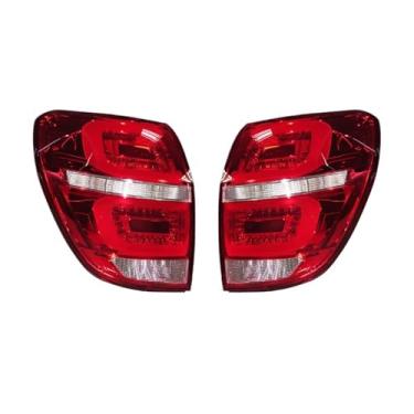 Imagem de 1 par de luz traseira de LED compatível com Captiva 2008-2019 luz de freio de parada luz de seta de advertência traseira acessórios para carro(Red Cover)