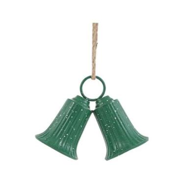 Imagem de Fenteer Enfeite de sino de Natal, pingente leve, decoração de árvore de Natal para fazenda, café, casamento, hotel, festa, lembrancinha, Verde