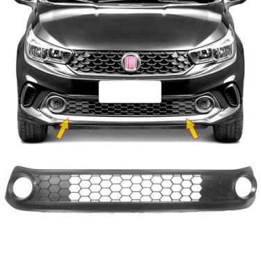 Imagem de Grade Central Parachoque  Argo 17/... Preta C Furo - DFEB