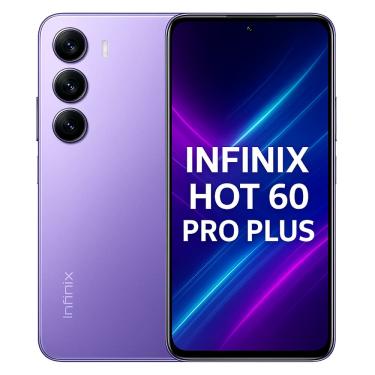 Imagem de Smartphone Celular Infinix Hot 60 Pro Plus, 256GB, 8GB RAM, Tela 6,78 144Hz, Android 14, Câmera 50MP, Bateria 5000mAh, Dual SIM, Roxo