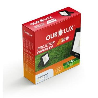 Imagem de Refletor led slim 30w biv 6500k ourolux