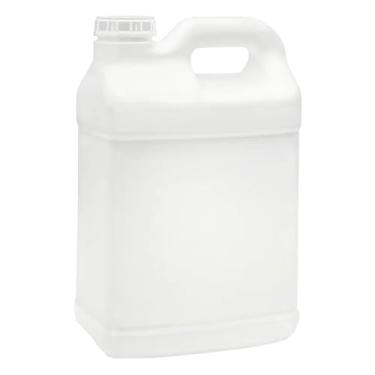 Imagem de Jumuk Supplies Jarros de plástico de 7 litros com tampas, recipientes de armazenamento de garrafas de água com alça ergonômica, em conformidade com a FDA, recipientes de HDPE feitos nos EUA (1, branco