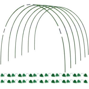 Imagem de MAXPACE Argolas de estufa para túneis de cultivo DIY com menos de 80 cm de largura, armação de suporte de fibra de vidro sem ferrugem para tecido de jardim, estacas de jardim de suporte de plantas