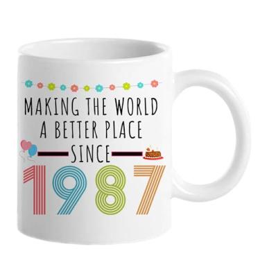 Imagem de Choinn 1987 Presentes de aniversário de 39 anos para mulheres e homens, presente de aniversário de 39 anos, caneca de café para mãe, pai, avó, vovô, ideias de presentes de aniversário de 39 anos, Dia