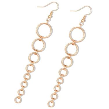 Imagem de Kigeli 1 par de brincos de gota dourada Kpop anime cosplay acessórios para fantasia para homens e mulheres corrente de ouro brincos pendentes presente para fãs de Y2k Kpop shows festa de Halloween