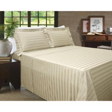 Imagem de Jogo de Lençol Casal Super King 3 Peças Maquinetado 400 Fios Toque Ace