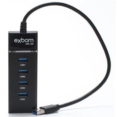Imagem de Cabo Extensor Usb 3.0 Alta Velocidade Hub 4 Portas Usb para Notebook P