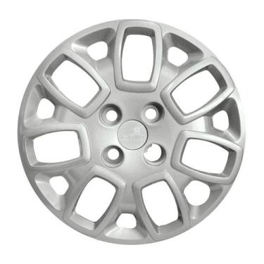 Imagem de Calota 157cb-pta aro 14 prata cubo baixo - unidade - GRID PRATA