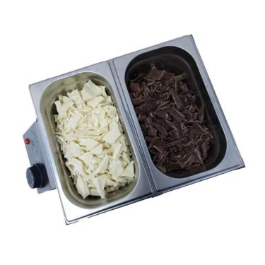 Imagem de Derretedeira Chocolate Multiuso Inox 2 Cubas 5Kg 1000W 220V