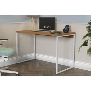 Imagem de Mesa Secretária Escritório Secretária Industrial Li002 Canela-branco - Kappesberg