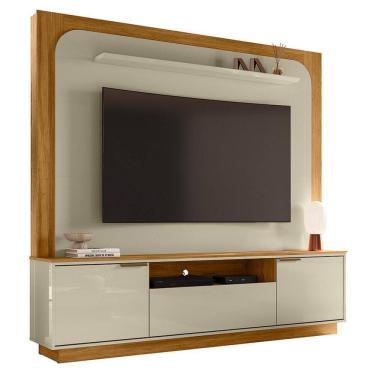 Imagem de Estante Home Theater Nilo Cumaru/opala Para Tv Até 75” - Madetec Cumaru/opala