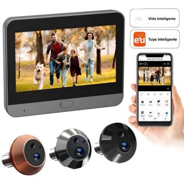 Imagem de Campainha Inteligente WiFi 3MP Com Visão Noturna Detecção De Movimento