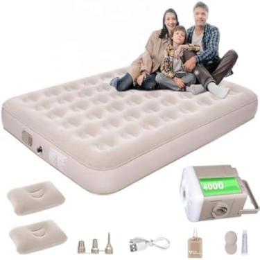 Imagem de Colchao, casal, inflavel, descanso, confortavel, bomba, eletrica, USB, duravel