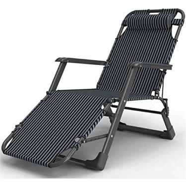 Imagem de Espreguiçadeira leve e dobrável, espreguiçadeira dobrável e reclinável, cadeira de jardim ao ar livre, espreguiçadeira, cama, escritório, cadeira de costas preguiçosas para viagens, férias, ambientes