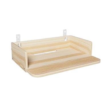 Imagem de uhyOHF Suporte para projetor, suporte perfurado, bandeja livre, prateleira, suporte de parede de cabeceira, suporte de projeção (pequeno