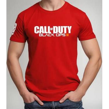 Imagem de Camiseta Camisa de Algodão Adulto Masculina Feminina  Gamer Jogo Call 