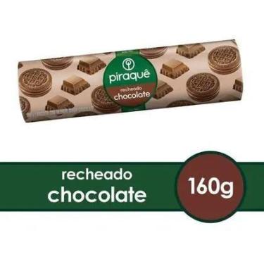 Imagem de Biscoito Piraquê Recheado Caixa com 30 Unidades, Chocolate