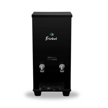Imagem de Bebedouro Industrial de Mesa Frisbel 25 Litros 1 Torneira Gelada e 1 Torneira Natural Black - 220V
