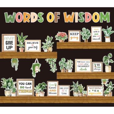 Imagem de Conjunto de quadro de avisos com 68 peças, decoração motivacional para sala de aula, biblioteca de leitura, quadro de avisos, recorte inspirador para decoração de moldura de volta às aulas