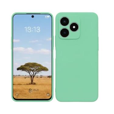 Imagem de Capa Silicone Aveludada Ultra Fina Compatível com Realme C51 / C53 / Note 50 – Case Resistente Antichoque Premium (Menta)
