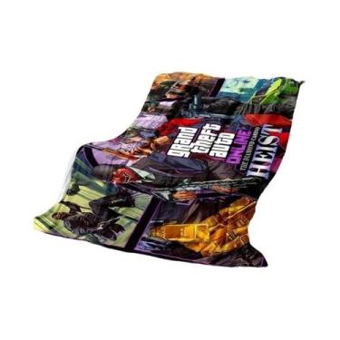 Imagem de Cobertor De Flanela Macio Grand Theft Auto Gamer Para Camas, Sofás, Pi