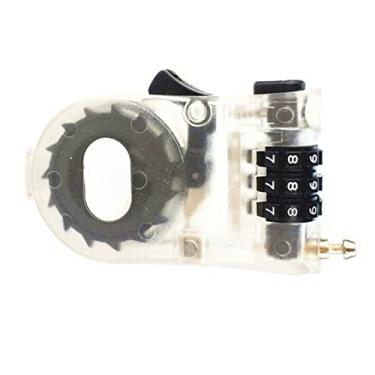 Imagem de Dioche Fechadura de Combinação de Mala Em Liga de Zinco Cadeado Com Senha para Bagagem Com Corda de Fio de 1 Metro, Seguro, Durável, Seguro para Viagem para Mochilas, Carrinhos, Pastas (Branco