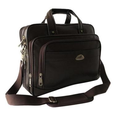 Imagem de Pasta Mala Bolsa Executiva Masculina Trabalho Alça Mão Ombro Couro Res