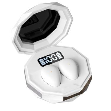 Imagem de Heayzoki Fones de Ouvido para Dormir, Fones de Ouvido para Dormir Bluetooth 5.4 Com Tela LED para Travessas Laterais, Design Ergonômico HiFi de para Com Cancelamento de (Branca)
