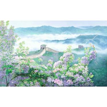 Imagem de Pintoo Quebra-cabeça de 1000 peças para adultos - Huang Youwei - The Great Wall lindo quebra-cabeça de plástico para decoração de casa zero poeira fácil armazenamento [H2556]
