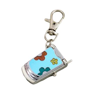 Imagem de Relógio Chaveiro Retrô Fofo Em Formato De Telefone Flip, Tendência Da 