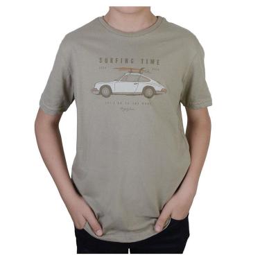 Imagem de Camiseta Infantil Menino King&joe Malha Surfing Kaki - CA110-Masculino