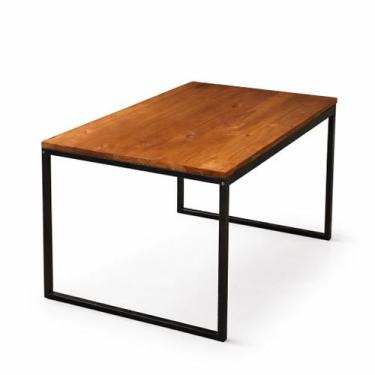 Imagem de Mesa De Jantar Estilo Industrial Para 4 Lugares Pequena Moderna Ferro 