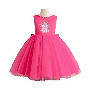 Imagem de Vestido De Tule Com Laço Para Meninas Princesas, Elegante Vestido De D