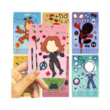 Imagem de Adesivos De Quebra-Cabeça DIY Do Homem-Aranha E Do Homem De Ferro, 32 