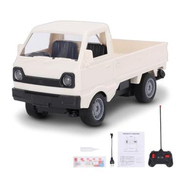 Imagem de Keenso Carro de Controle Remoto, Caminhão Captador Rc Escala 1/18 Com Luzes Led e Pulverizador Multidirecional Condução 2.4ghz Anti Interferência (Branco)