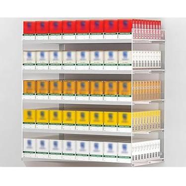 Imagem de Vitrine de cigarro montada na parede | Armário de varejo de acrílico de bancada com empurradores automáticos para vapes e charutos | Vitrine de conveniência transparente (73,5 x 23,2 x 24,5 cm)