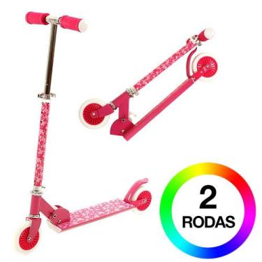 Imagem de Brinquedo Patinete Infantil de Menina 2 Rodas Rosa - BBR - BBR Toys