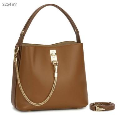 Imagem de Bolsa Feminina de Mão e Transversal Inspiração Luxo com Divisões e Cor