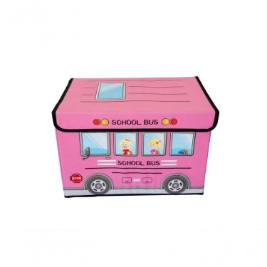 Imagem de Caixa Organizadora Infantil Tampa Brinquedoteca Armazenament Cor:rosa