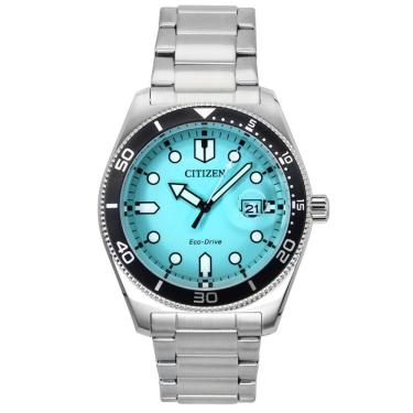 Imagem de Relógio Citizen Marine AW1760-81W Eco-Drive 100m com mostrador turquesa