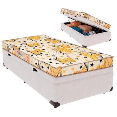 Imagem de Cama Box Baú Solteiro e Colchão Pro-Life D20 Colchobel Branco