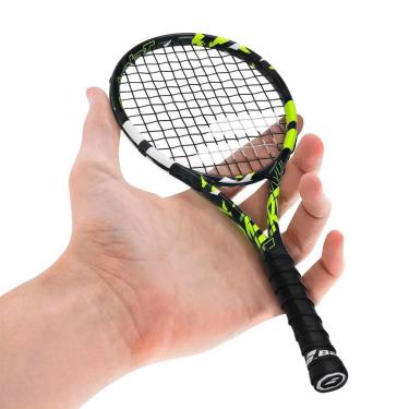 Imagem de Mini Raquete Babolat Pure Aero Preta Amarela e Branca-Unissex