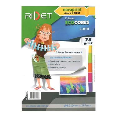 Imagem de Papel Color Set Ecocores Lumi A4 50 Folhas 5 Cores - Ridet