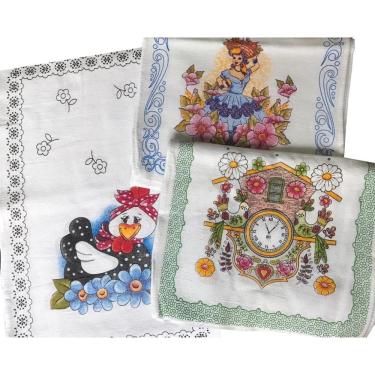 Imagem de Pano De Prato Bainha Estampado Moldura 68X43 - 50 Unidades