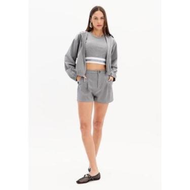 Imagem de Short Jeans Comfort Cintura Alta Alfaiataria-Feminino