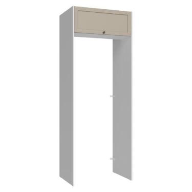 Imagem de Porta-Geladeira 83 cm 1 Porta Basculante Branco/Crema Vik Madesa, Bran